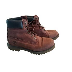 Timberland Men’s 6-Inch Premium Leather Boots Brown Size 9M Made in Dominican